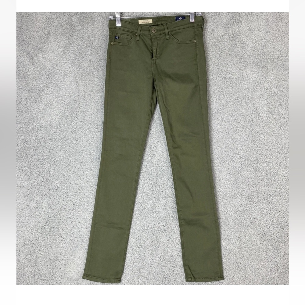 AG Olive Green Prima Cigarette Jeans - 29 (27 in seam) see hem pic